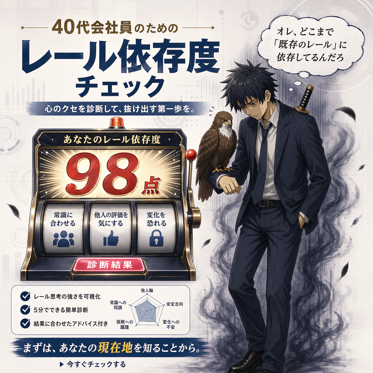 40代会社員のためのレール依存度チェック